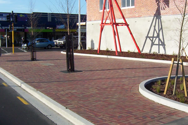 Commercial Paving - Riccarton Street, Christchurch. Commercial Paving - Riccarton Street, Christchurch.