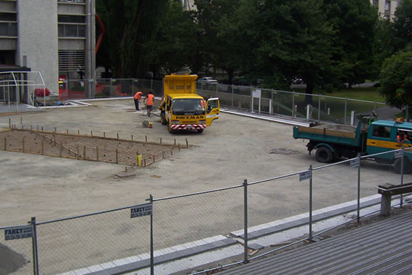 Commercial Paving - University of Canterbury, Christchurch. Commercial Paving - University of Canterbury, Christchurch.